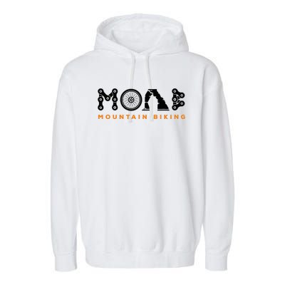 Retro Moab Utah Souvenir Mountain Biking Mtb Trail Riding Garment-Dyed Fleece Hoodie