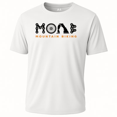 Retro Moab Utah Souvenir Mountain Biking Mtb Trail Riding Cooling Performance Crew T-Shirt