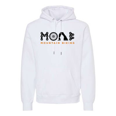 Retro Moab Utah Souvenir Mountain Biking Mtb Trail Riding Premium Hoodie