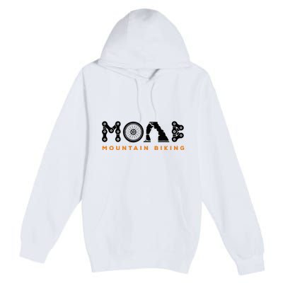 Retro Moab Utah Souvenir Mountain Biking Mtb Trail Riding Premium Pullover Hoodie