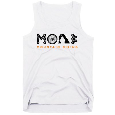 Retro Moab Utah Souvenir Mountain Biking Mtb Trail Riding Tank Top