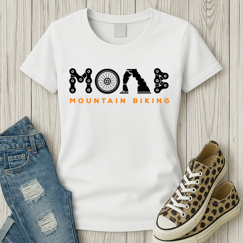 Retro Moab Utah Souvenir Mountain Biking Mtb Trail Riding Womens T-Shirt