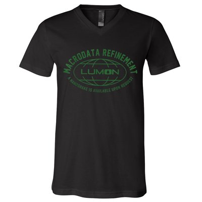 Retro Macrodata Vintage Refinet Lumon V-Neck T-Shirt