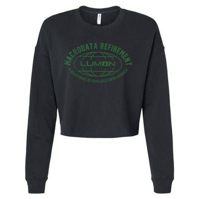 Retro Macrodata Vintage Refinet Lumon Cropped Pullover Crew
