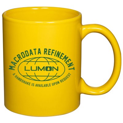 Retro Macrodata Vintage Refinet Lumon 11oz C Handle Ceramic Mug