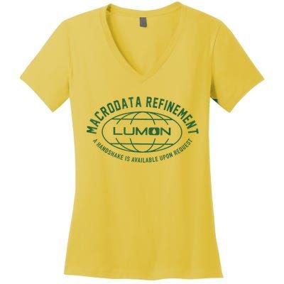Retro Macrodata Vintage Refinet Lumon Women's V-Neck T-Shirt