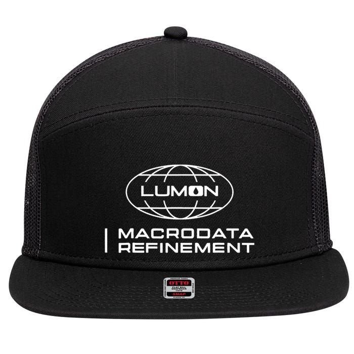Retro Macrodata Vintage Refinement Lumon Lover Design 7 Panel Mesh Trucker Snapback Hat