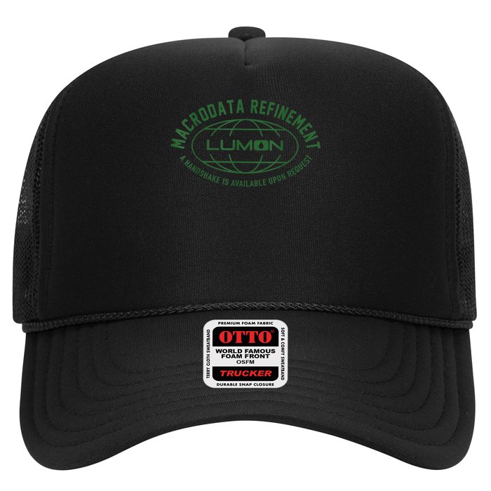 Retro Macrodata Vintage Refinet Lumon Quote Trucker Hat