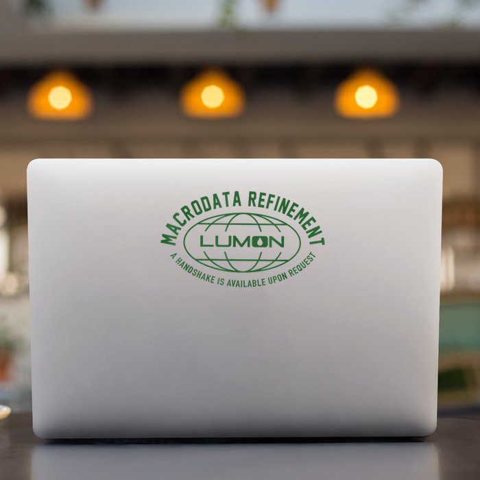 Retro Macrodata Vintage Refinet Lumon Global Permanent Decal Sticker