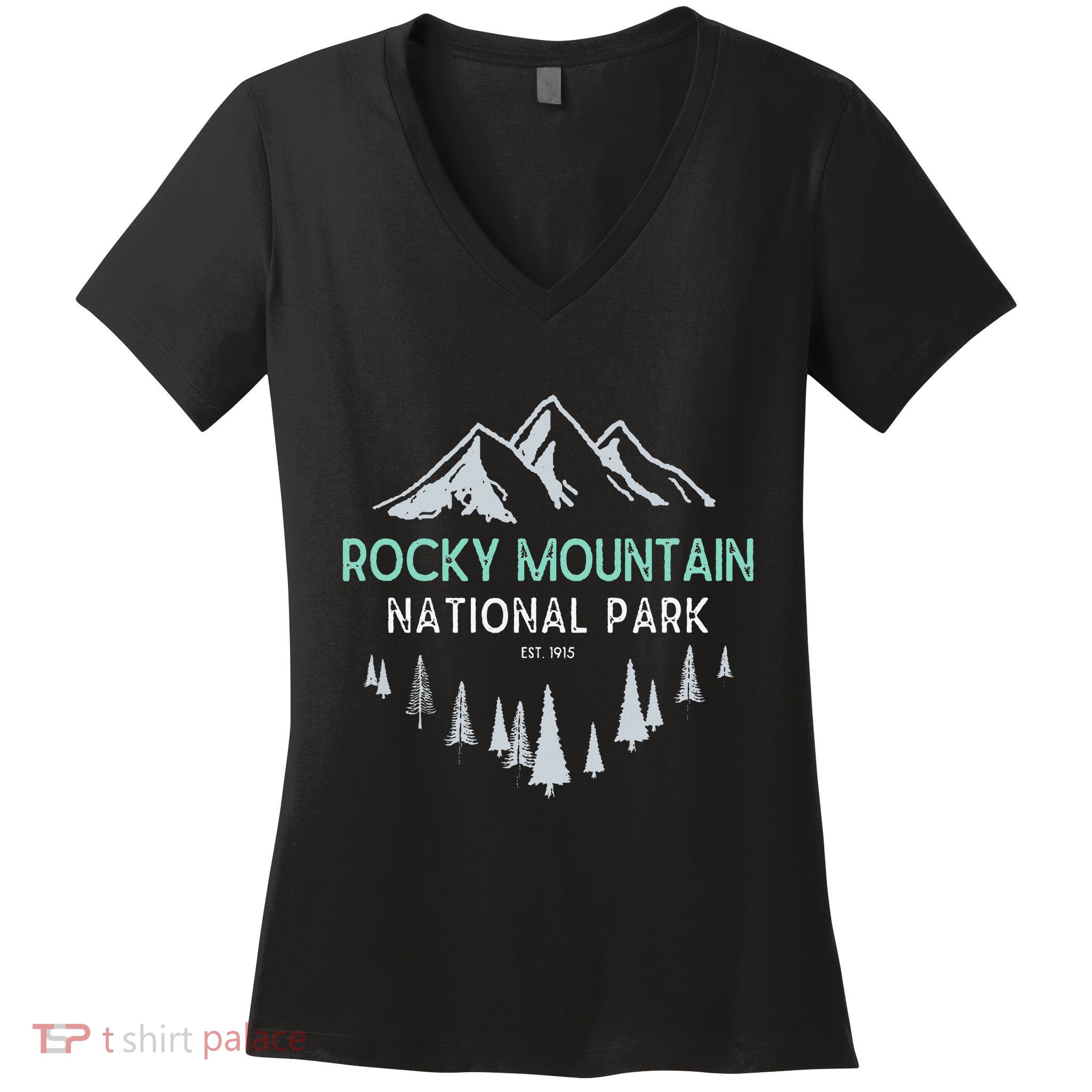 Rocky Mountain Vintage National Park Women's V-Neck T-Shirt