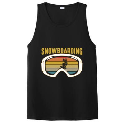 Retro Mountain Vibes: Vintage Snowboarding Meaningful Gift PosiCharge Competitor Tank