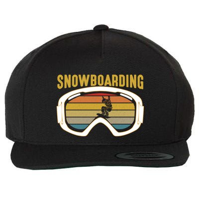 Retro Mountain Vibes: Vintage Snowboarding Meaningful Gift Wool Snapback Cap