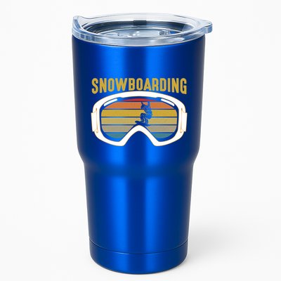 Retro Mountain Vibes: Vintage Snowboarding Meaningful Gift Tumbler