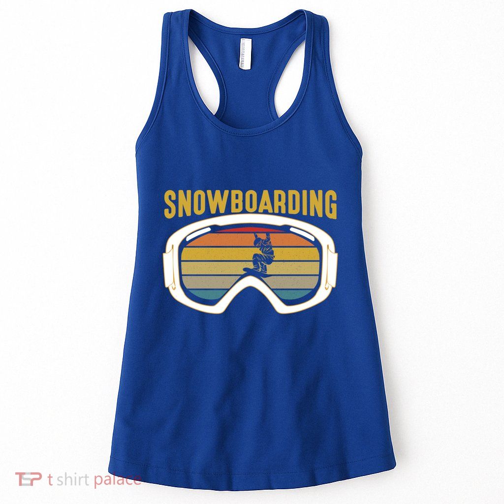 Retro Mountain Vibes: Vintage Snowboarding Meaningful Gift Womens Tank Top
