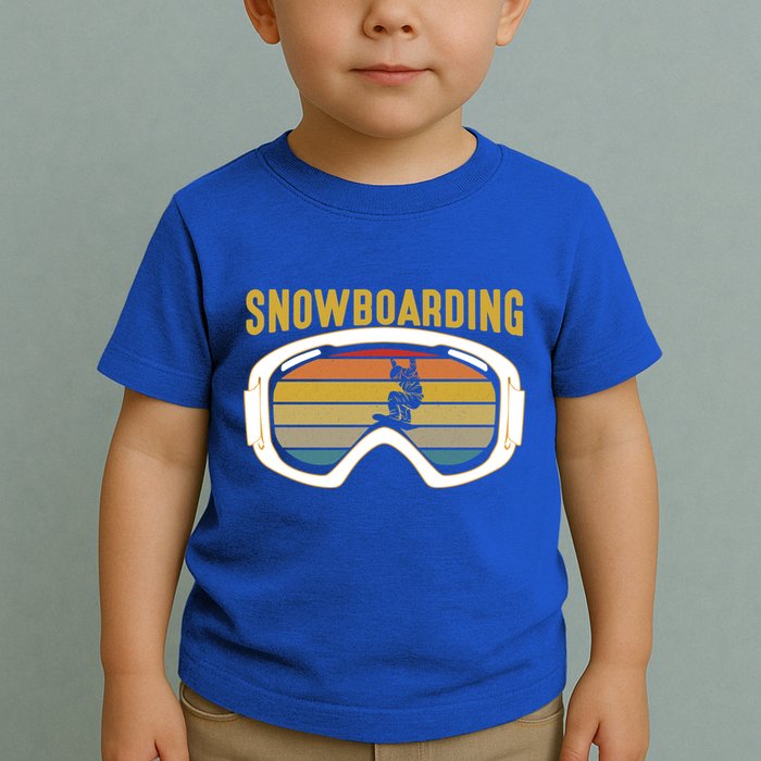 Retro Mountain Vibes: Vintage Snowboarding Meaningful Gift Toddler T-Shirt