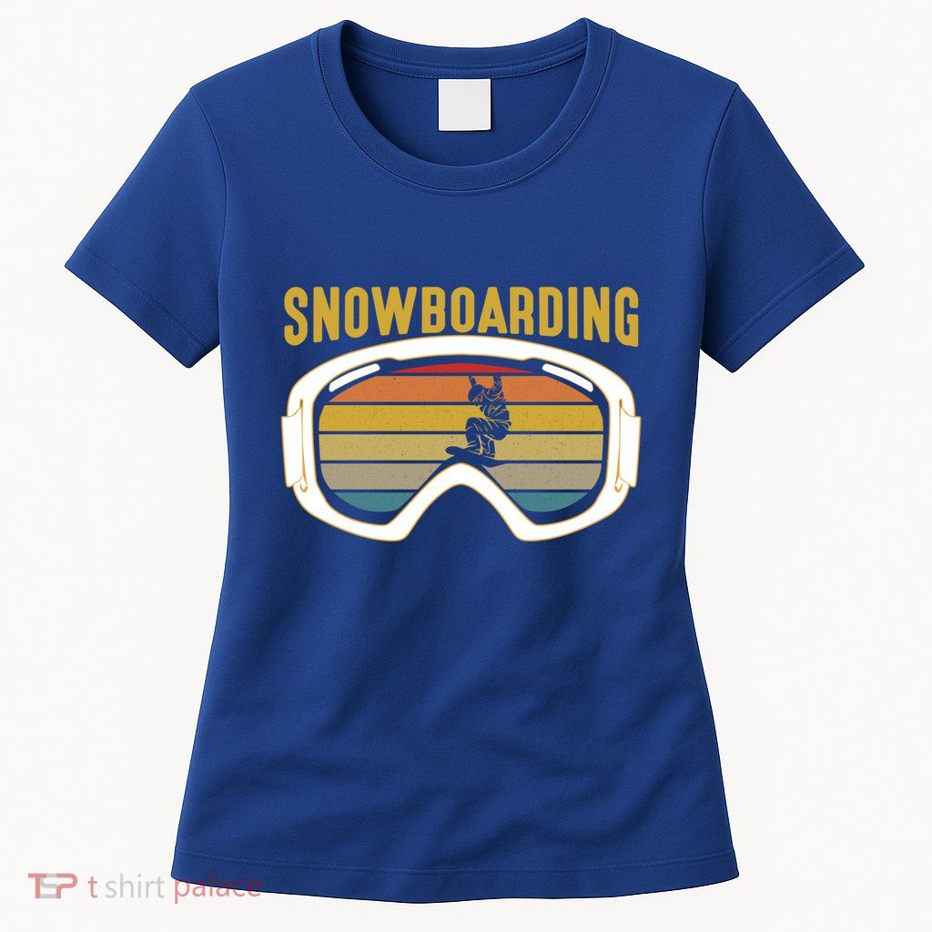 Retro Mountain Vibes: Vintage Snowboarding Meaningful Gift Womens T-Shirt