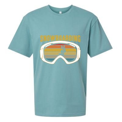 Retro Mountain Vibes: Vintage Snowboarding Meaningful Gift Sueded Cloud Jersey T-Shirt