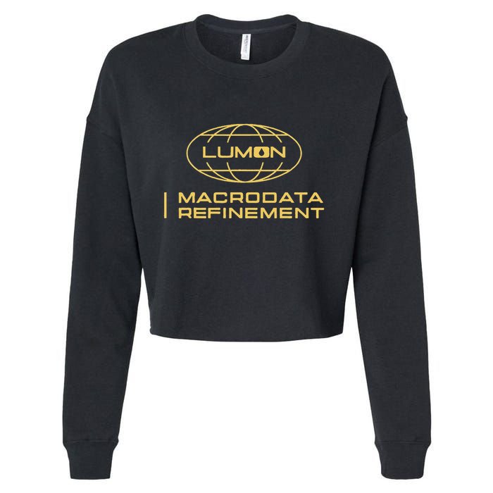 Retro Macrodata Vintage Refinement Lumon Lover Cropped Pullover Crew