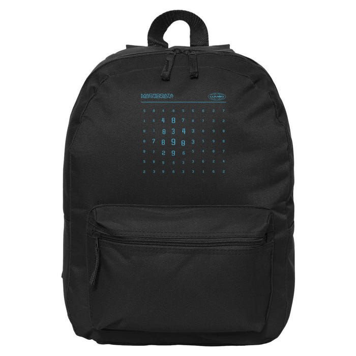 Retro Macrodata Vintage Scary Numbers Lumon Lover Design  16 in Basic Backpack