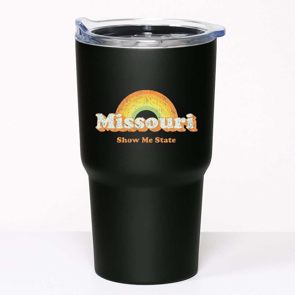 Retro Missouri Vintage 70s Rainbow Tumbler