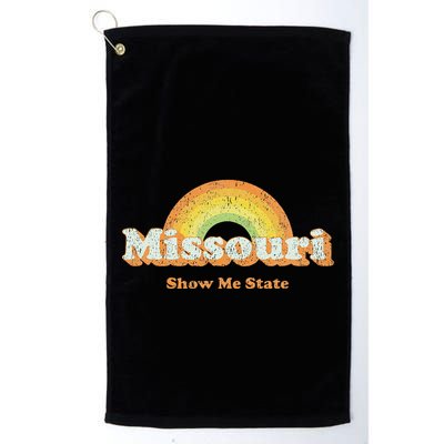 Retro Missouri Vintage 70s Rainbow Golf Towel
