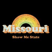 Retro Missouri Vintage 70s Rainbow Visor
