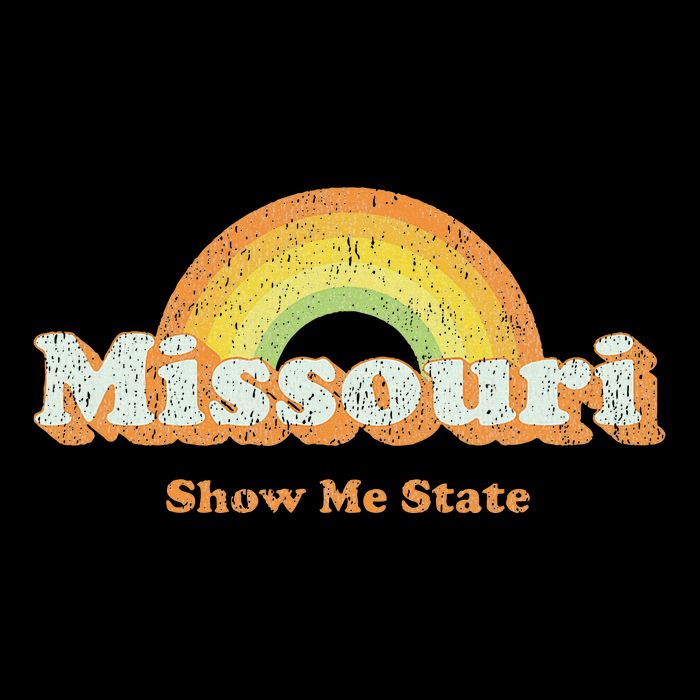 Retro Missouri Vintage 70s Rainbow Visor