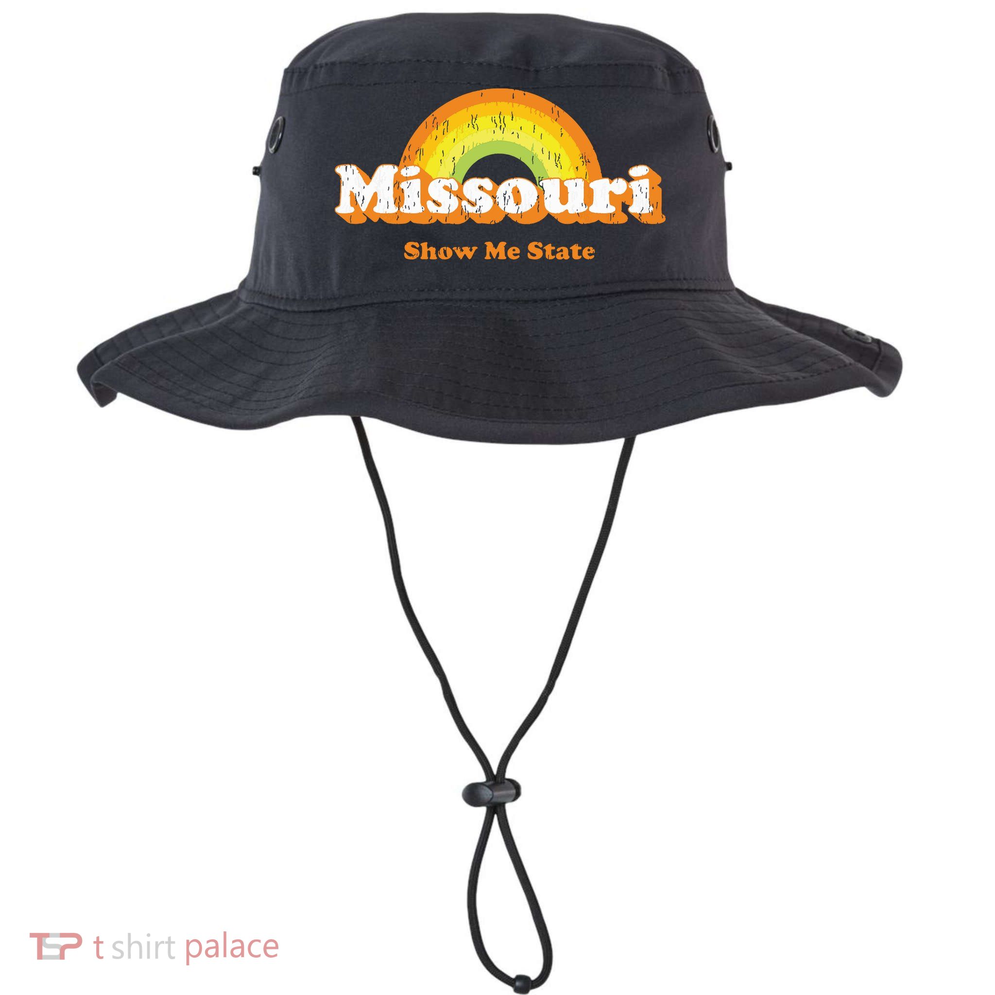 Retro Missouri Vintage 70s Rainbow Bucket Hat