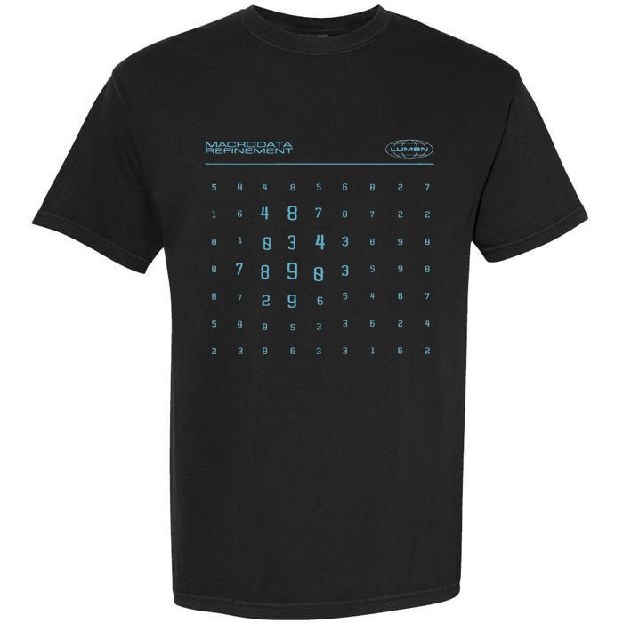 Retro Macrodata Vintage Scary Numbers Lumon Lover Design Garment-Dyed Heavyweight T-Shirt