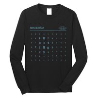 Retro Macrodata Vintage Scary Numbers Lumon Lover Design Long Sleeve Shirt