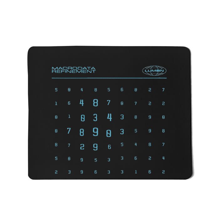 Retro Macrodata Vintage Scary Numbers Lumon Lover Design Mousepad