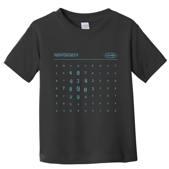 Retro Macrodata Vintage Scary Numbers Lumon Lover Design Toddler T-Shirt
