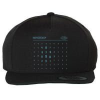 Retro Macrodata Vintage Scary Numbers Lumon Lover Design Wool Snapback Cap