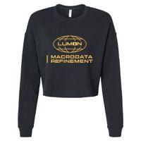 Retro Macrodata Vintage Refinement Lumon Lover Design Cropped Pullover Crew