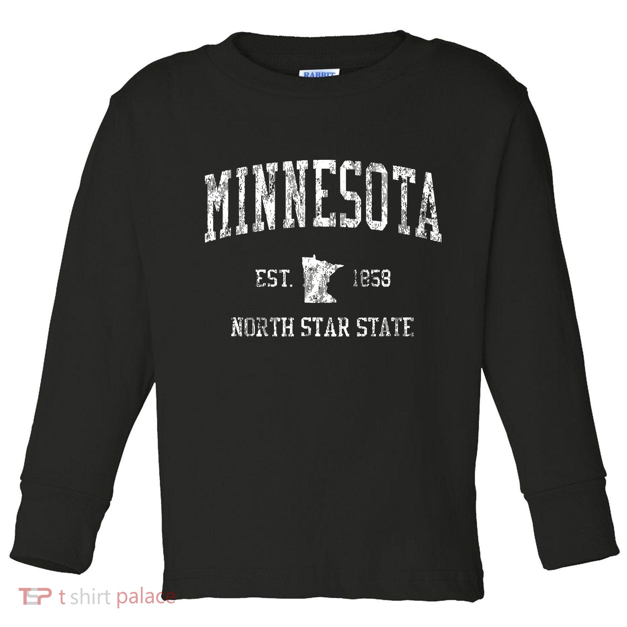 Retro Minnesota Vintage Sports Toddler Long Sleeve Shirt