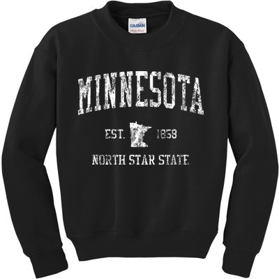 Retro Minnesota Vintage Sports Kids Sweatshirt