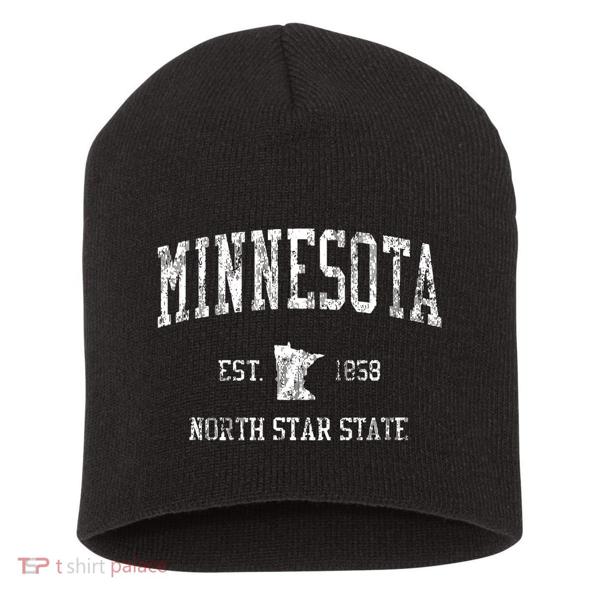 Retro Minnesota Vintage Sports Short Acrylic Beanie