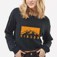 Rustic Mount Vinson Cropped Pullover Crew