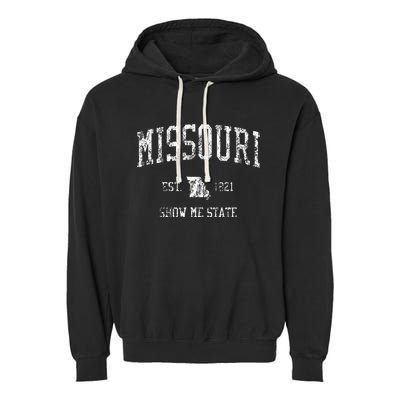 Retro Missouri Vintage Sports Garment-Dyed Fleece Hoodie