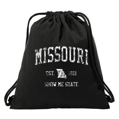 Retro Missouri Vintage Sports Drawstring Bag