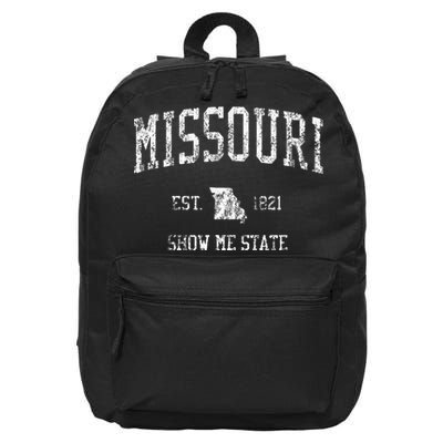 Retro Missouri Vintage Sports 16 in Basic Backpack