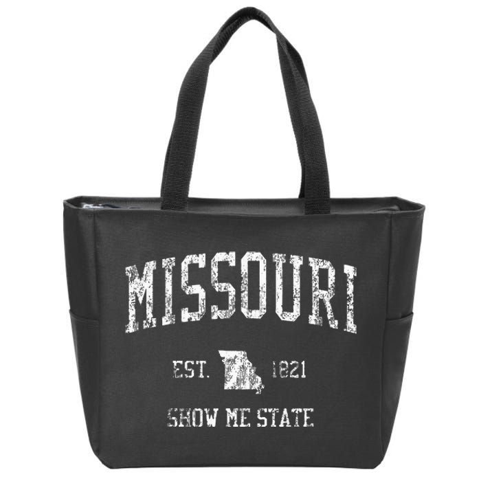 Retro Missouri Vintage Sports Zip Tote Bag