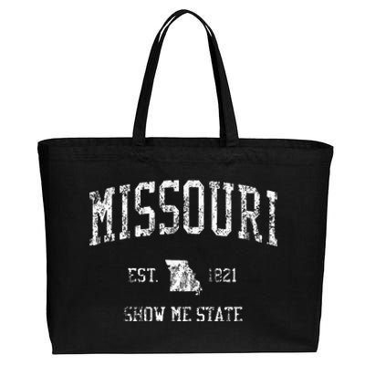 Retro Missouri Vintage Sports Cotton Canvas Jumbo Tote