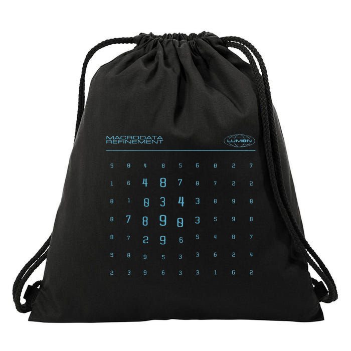 Retro Macrodata Vintage Scary Numbers Lumon Lover Drawstring Bag