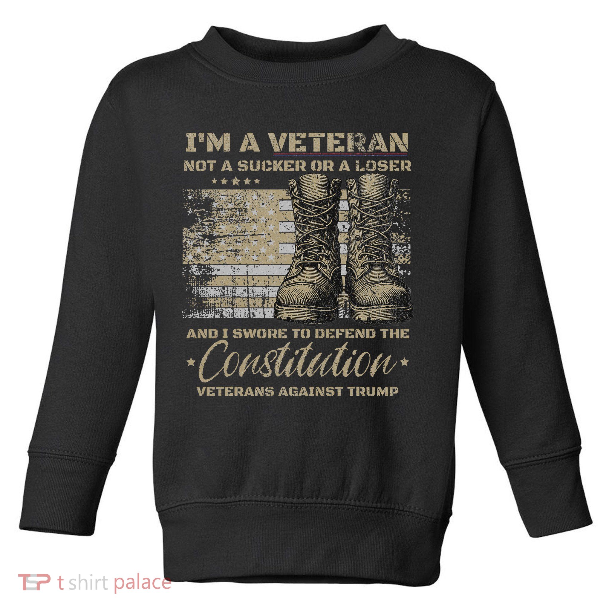 Retro Military Veterans Against Trump Bernie Protest Vintage Toddler Sweatshirt