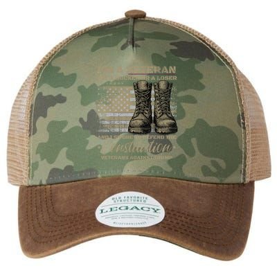 Retro Military Veterans Against Trump Protest Boycott  Legacy Tie Dye Trucker Hat
