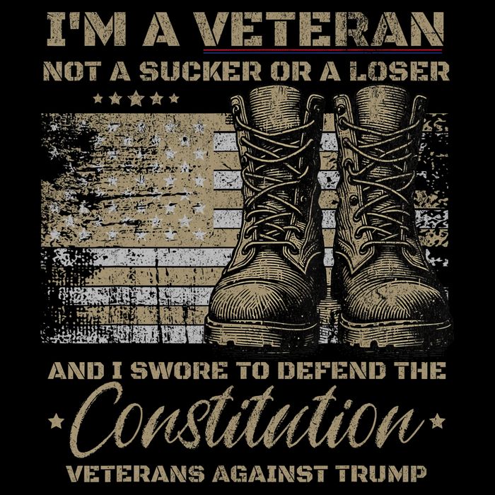 Retro Military Veterans Against Trump Protest Boycott  Bucket Hat