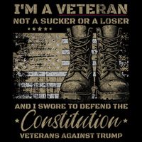 Retro Military Veterans Against Trump Protest Boycott  Womens Tank Top