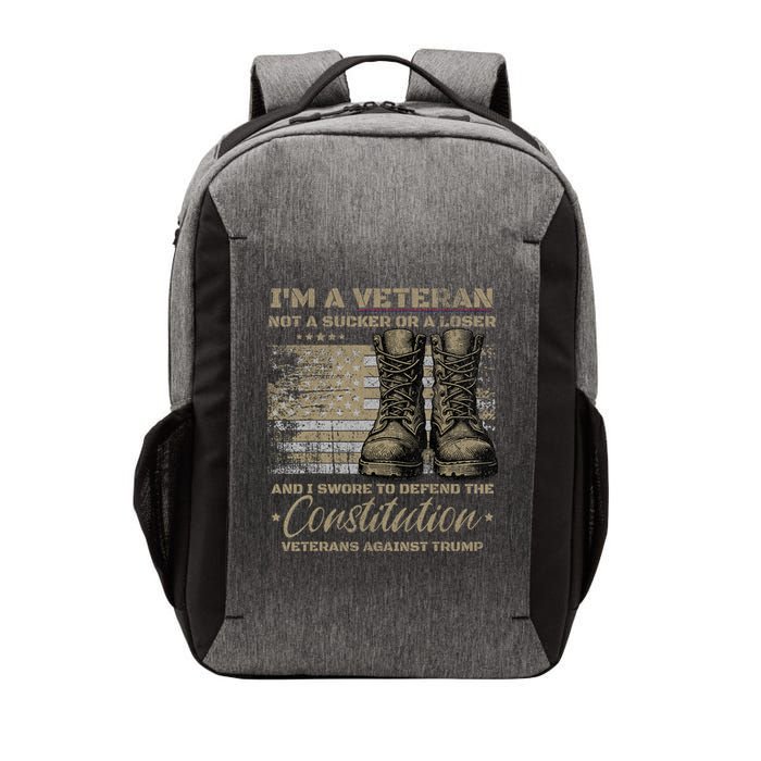 Retro Military Veterans Against Trump Protest Boycott  Vector Backpack