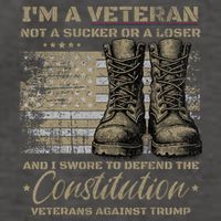 Retro Military Veterans Against Trump Protest Boycott  Vector Backpack